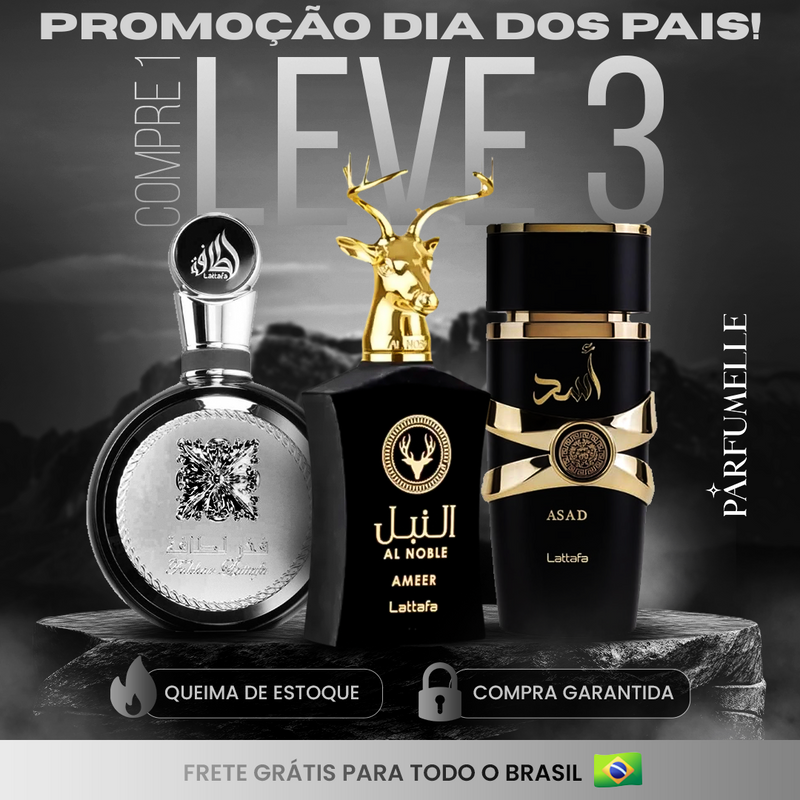Compra 1 y llévate 3 gratis - ASAD 100ML + FAKHAR BLACK 100ML + AL NOBLE AMEER 100ML - DÍA DEL PADRE 